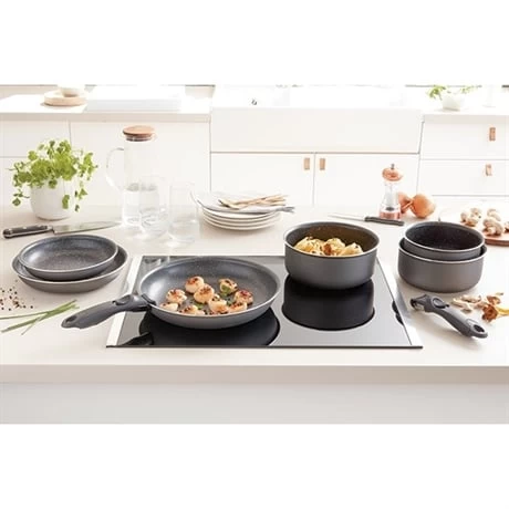 Set 3 Poêles Anti-adhésives Effet Pierre Et Manche Amovible 4 Set 3 Poêles Anti-adhésives Effet Pierre Et Manche Amovible – Image 4