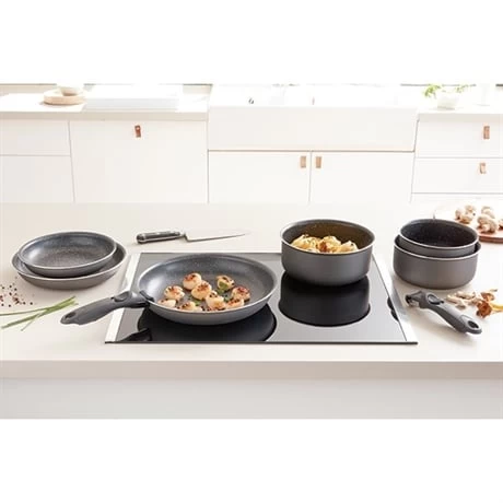 Set 3 Poêles Anti-adhésives Effet Pierre Et Manche Amovible 5 Set 3 Poêles Anti-adhésives Effet Pierre Et Manche Amovible – Image 5