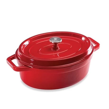 Cocotte En Fonte Ovale 33 Cm 6 L Rouge 1 Cocotte En Fonte Ovale 33 Cm 6 L Rouge