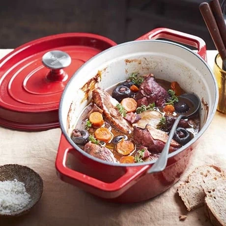 Cocotte En Fonte Ovale 33 Cm 6 L Rouge 2 Cocotte En Fonte Ovale 33 Cm 6 L Rouge – Image 2