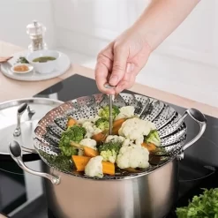 Panier Vapeur Inox Marguerite Pliable 28 Cm