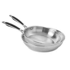 Lot De 2 Poêles Tout Inox 24 Et 28 Cm Excell'Inox