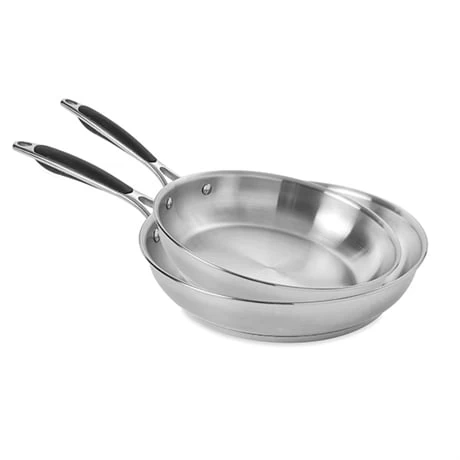 Lot De 2 Poêles Tout Inox 24 Et 28 Cm Excell'Inox 1 Lot De 2 Poêles Tout Inox 24 Et 28 Cm Excell'Inox