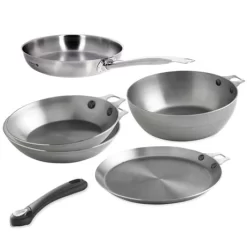 De Buyer Batterie 5 Pièces Avec Manche Amovible Mineral B