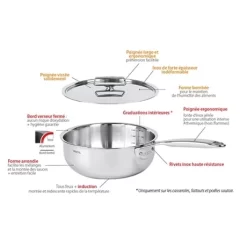 Batterie De Cuisine Inox Castel’Pro 9 Batterie De Cuisine Inox Castel’Pro -Produits De Cuisine 279198 4 1 Batterie de cuisine inox Castel Pro Cristel