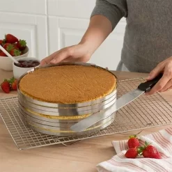 Cercle à Trancher Génoise Extensible En Inox 24 à 30 Cm -Produits De Cuisine 573019 3 2 Cercle a trancher genoise extensible en inox 24 a 30 cm Mathon