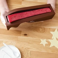 Lot Gouttière à Bûche Inox Et Flexi'moule à Insert -Produits De Cuisine 579025 4 2 Lot gouttiere a buche inox et Flexi moule a insert Mathon