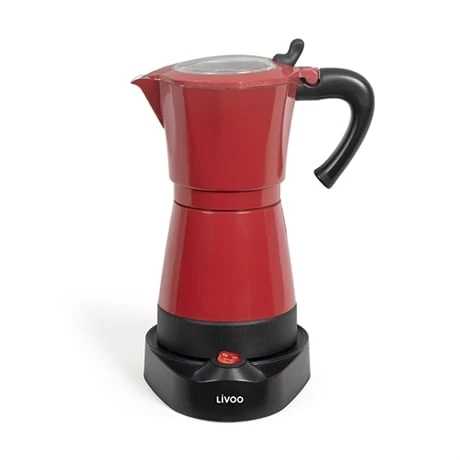 LIVOO Cafetière électrique Italienne Rouge 6 Tasses 480 W 1 LIVOO Cafetière électrique Italienne Rouge 6 Tasses 480 W