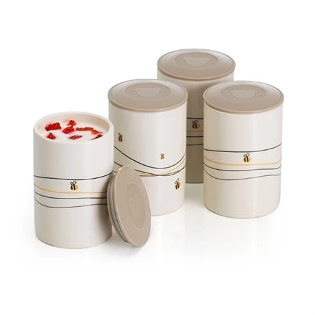 Lot De 4 Pots Pour Yaourtière Fromagère 1 Lot De 4 Pots Pour Yaourtière Fromagère