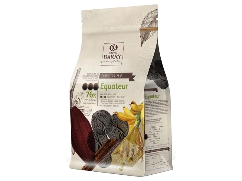 Chocolat Noir Equateur 76% - 1 Kg - Cacao Barry 1 Chocolat Noir Equateur 76% - 1 Kg - Cacao Barry