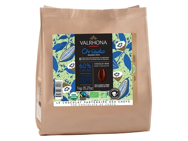 Chocolat Noir Bio Oriado 60% - 1 Kg - Valrhona 1 Chocolat Noir Bio Oriado 60% - 1 Kg - Valrhona
